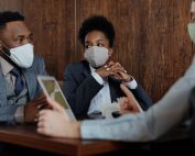 3 people in masks at a laptop, Platinum Resumes, Kansas City, MO